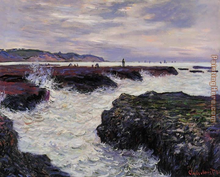 The Rocks at Pourville_ Low Tide painting - Claude Monet The Rocks at Pourville_ Low Tide art painting